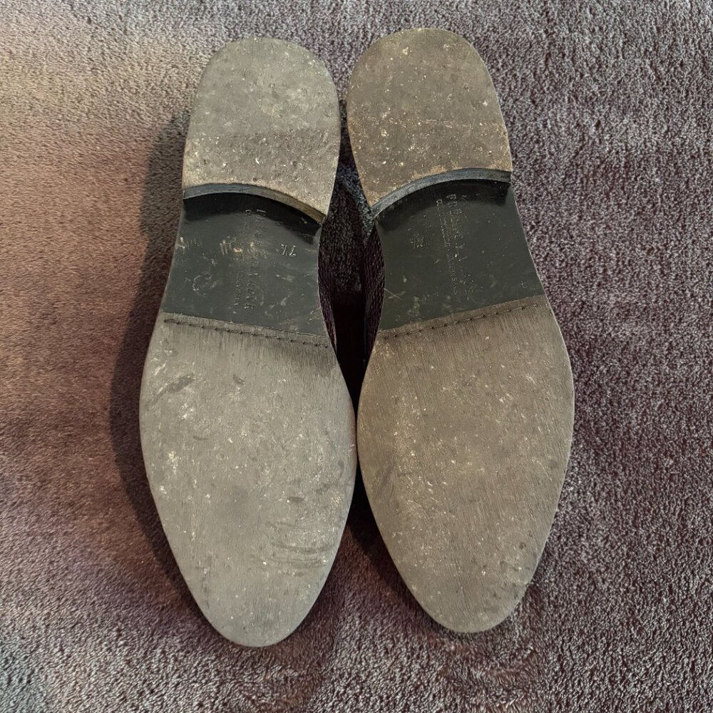 Freda Salvador Navy Leather D'Orsay Flats - Picture 5 of 5
